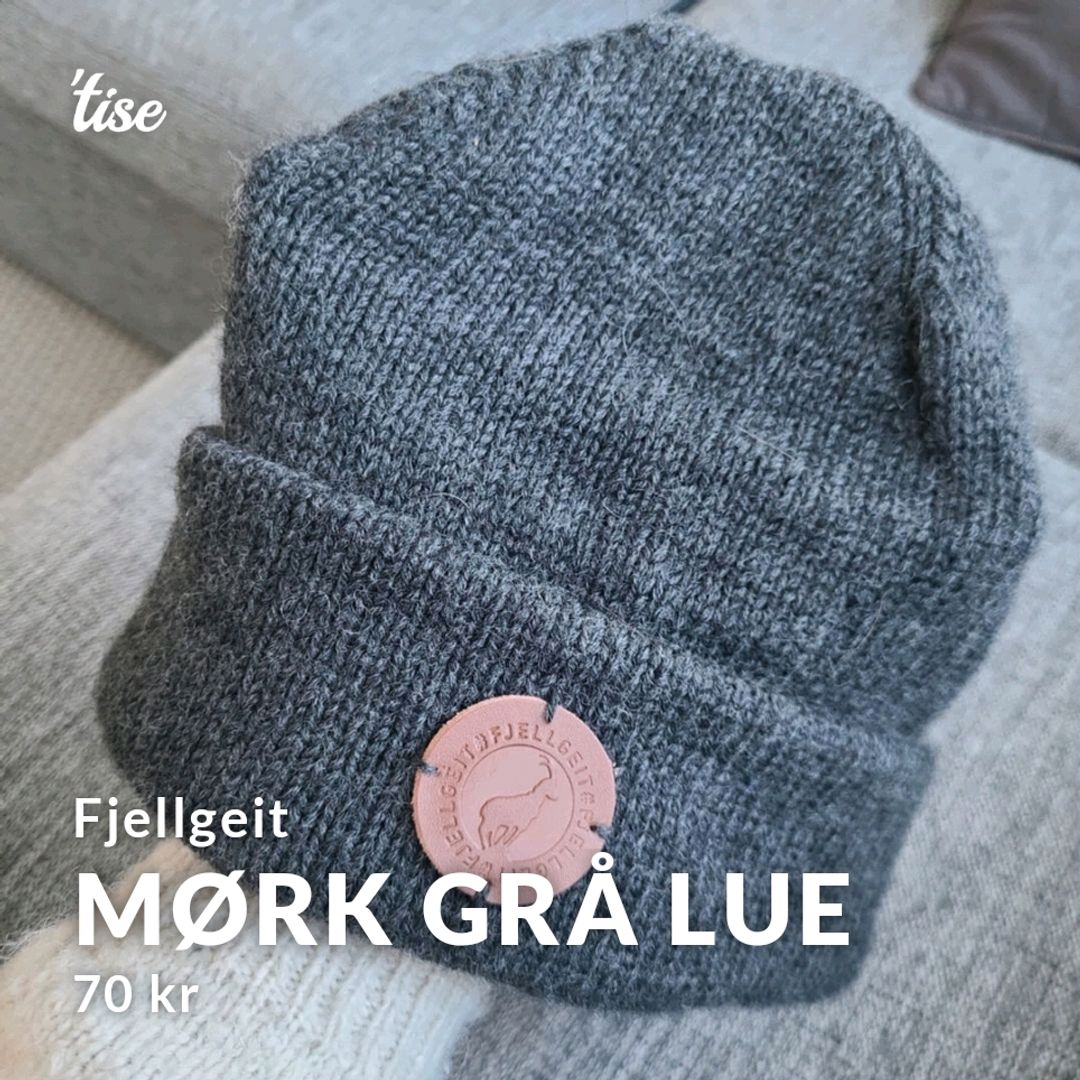 Mørk grå lue