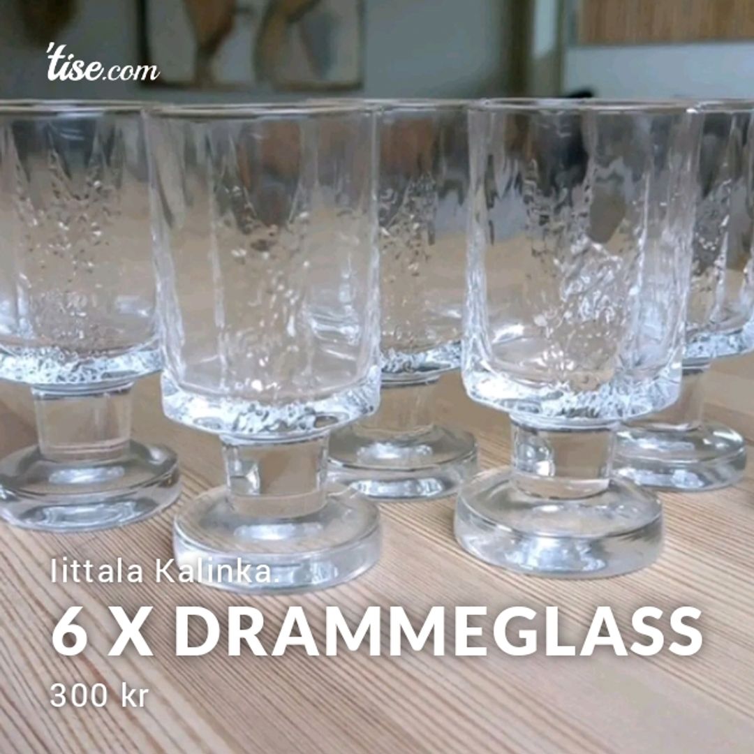 6 X Drammeglass