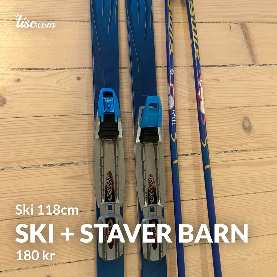 Ski + staver barn