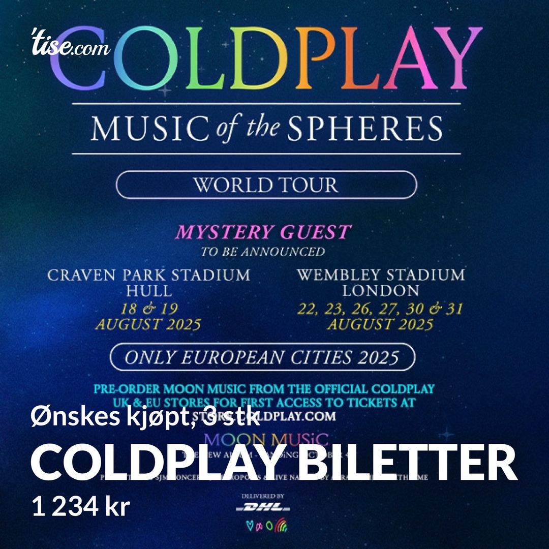 Coldplay biletter