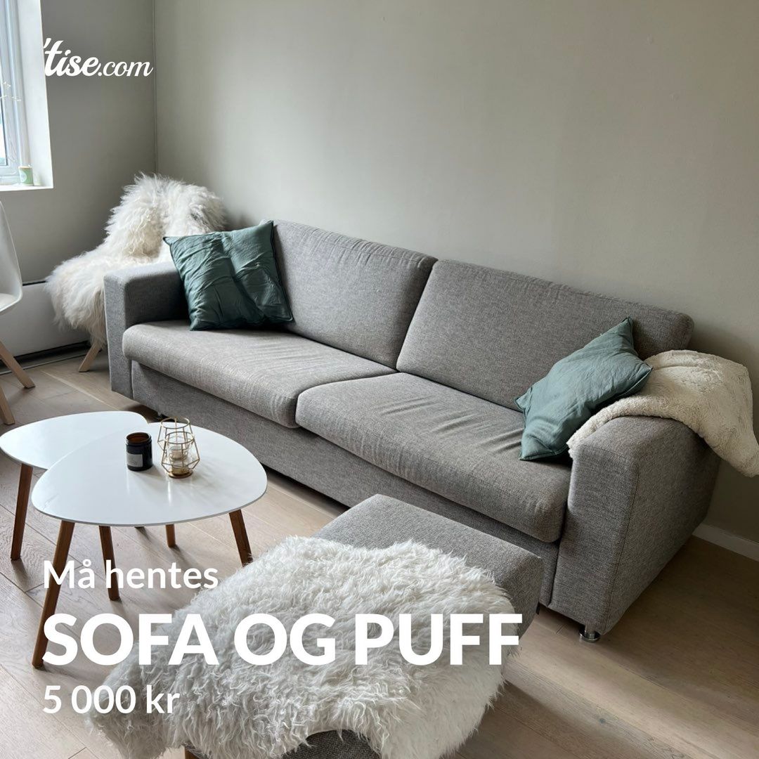 Sofa og puff