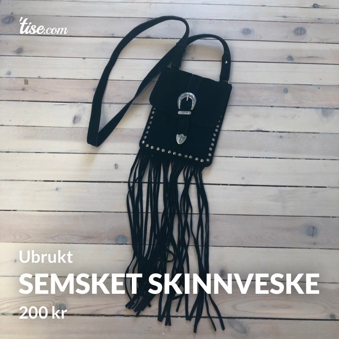 Semsket skinnveske