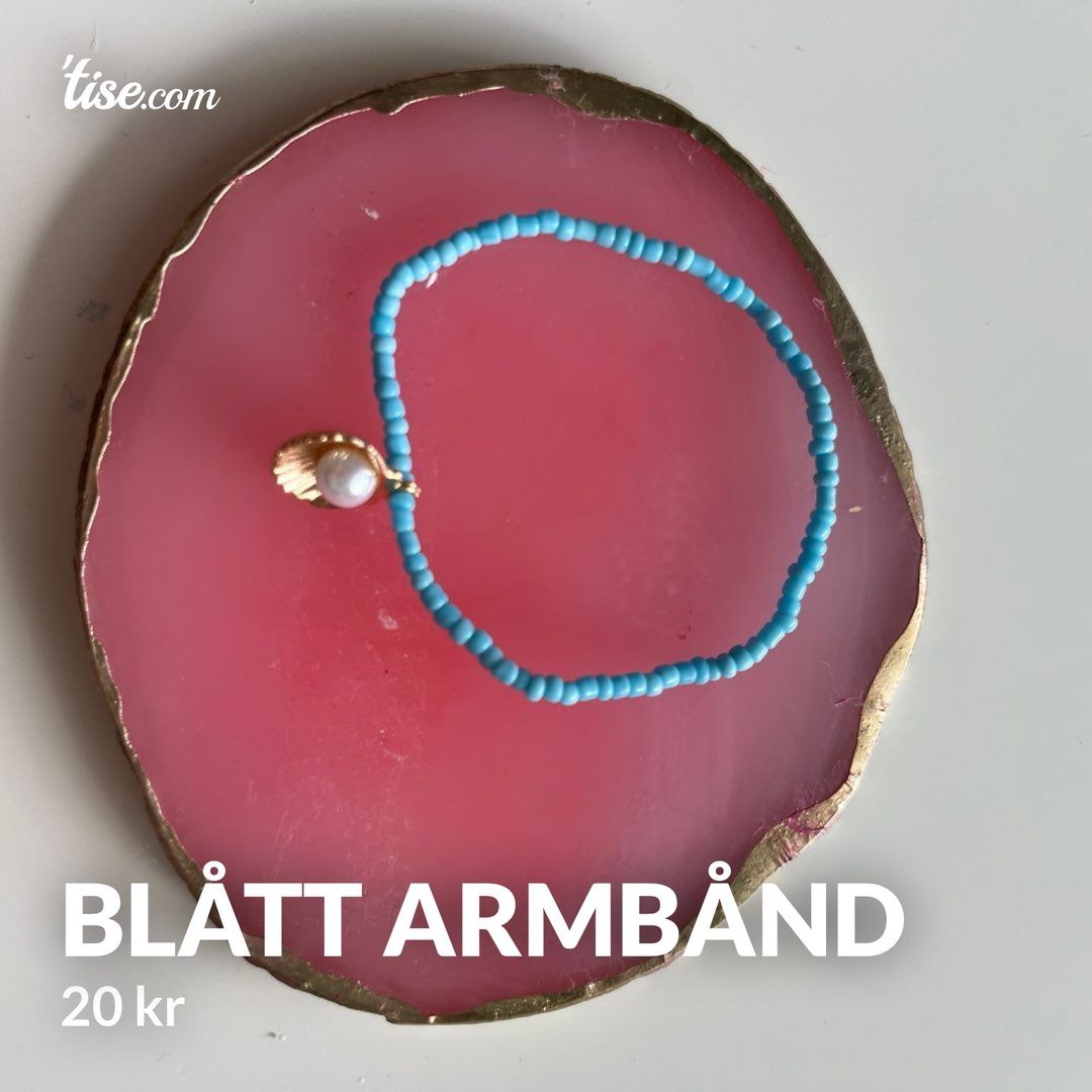 Blått armbånd