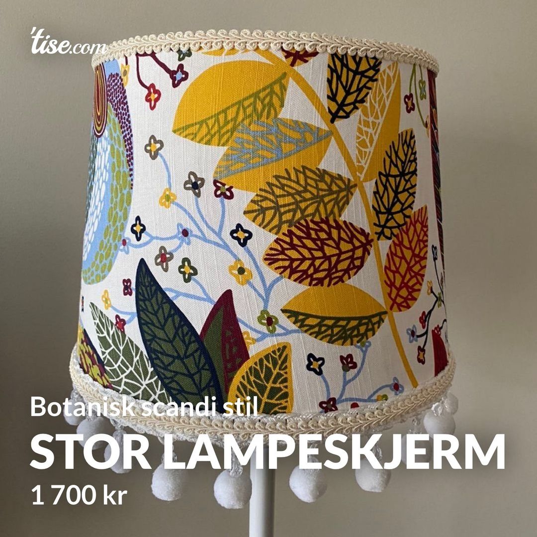 Stor lampeskjerm