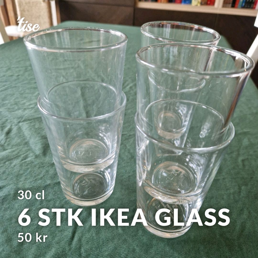 6 Stk Ikea Glass