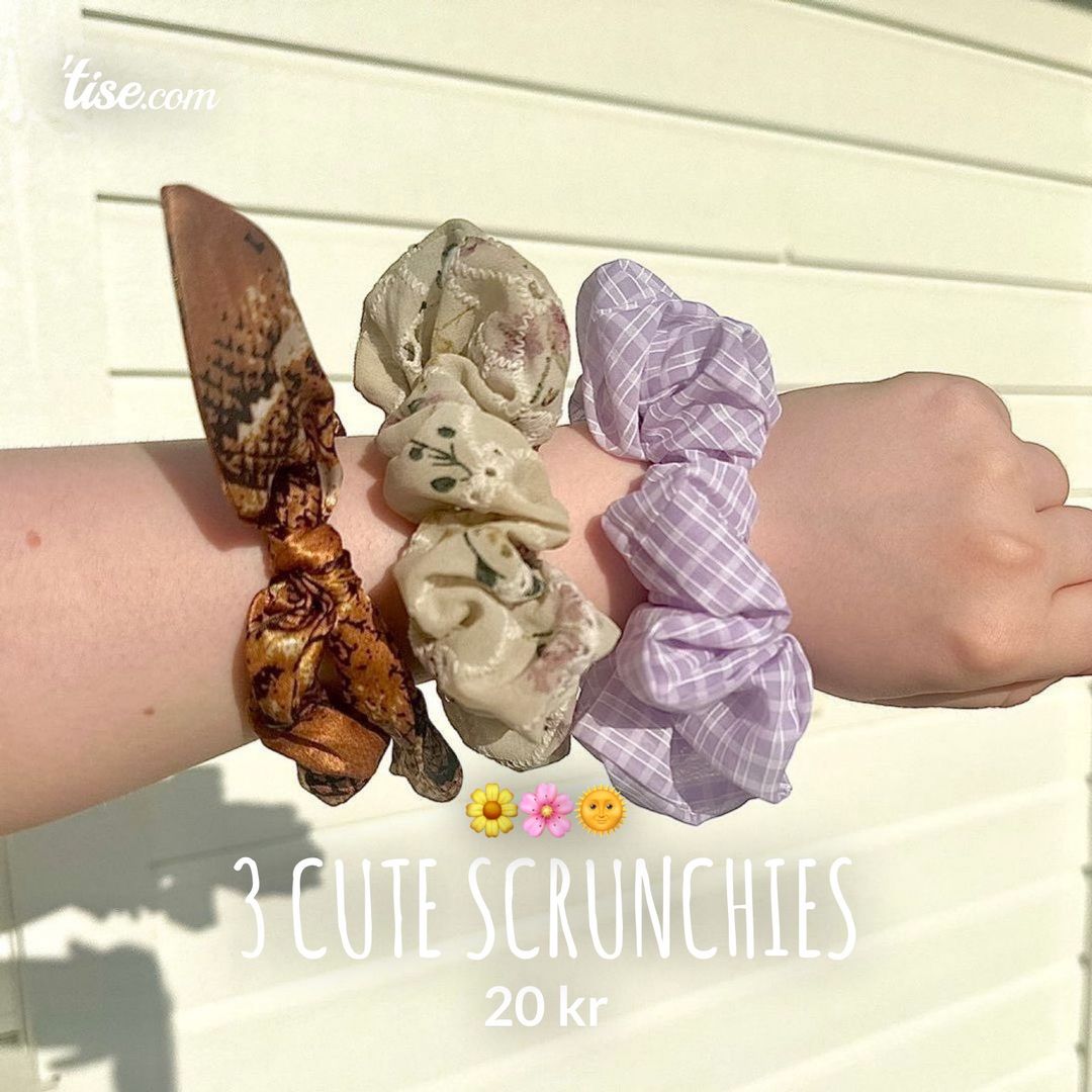 3 cute scrunchies