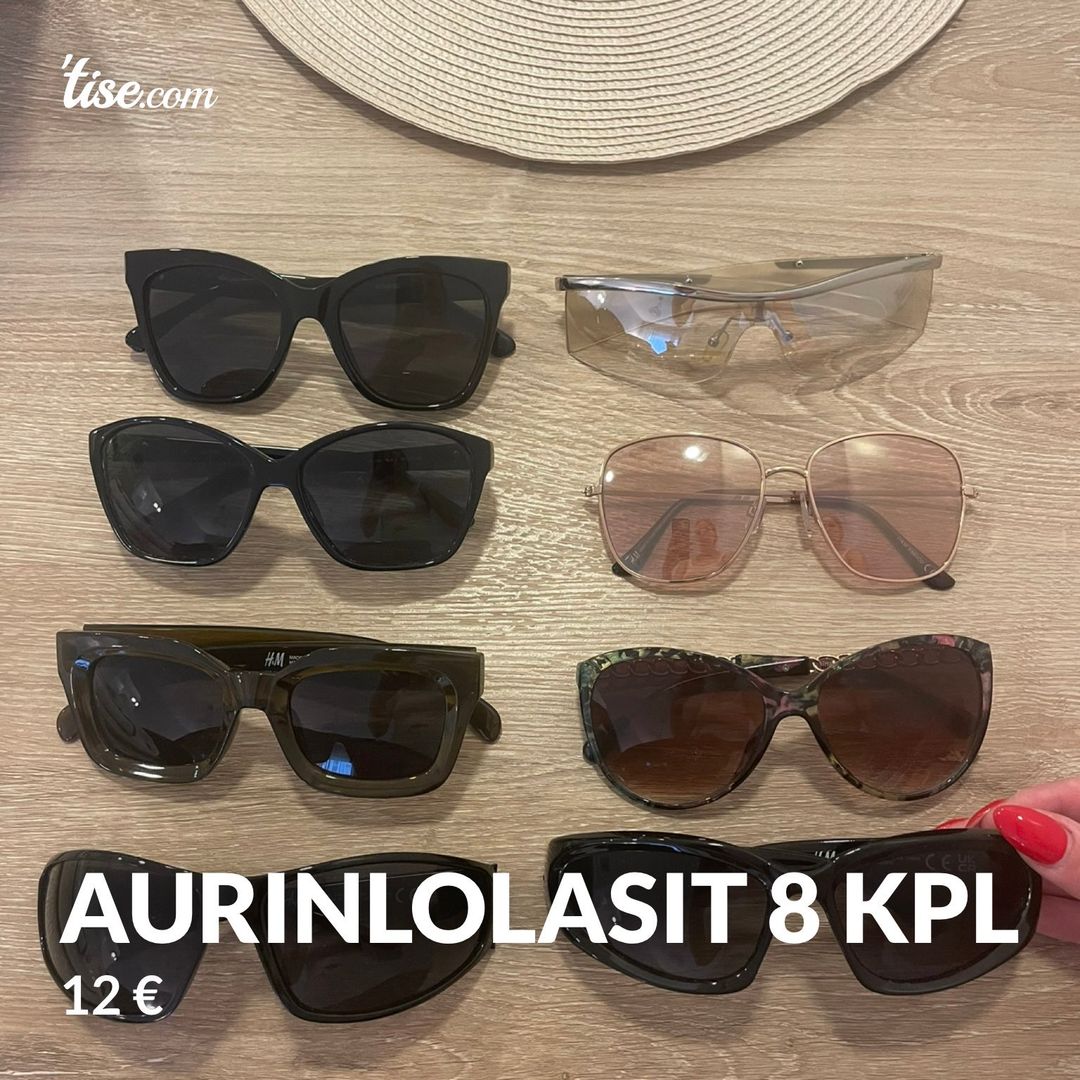 Aurinlolasit 8 kpl