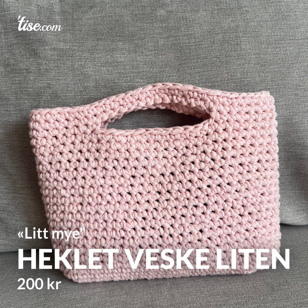 Heklet veske liten