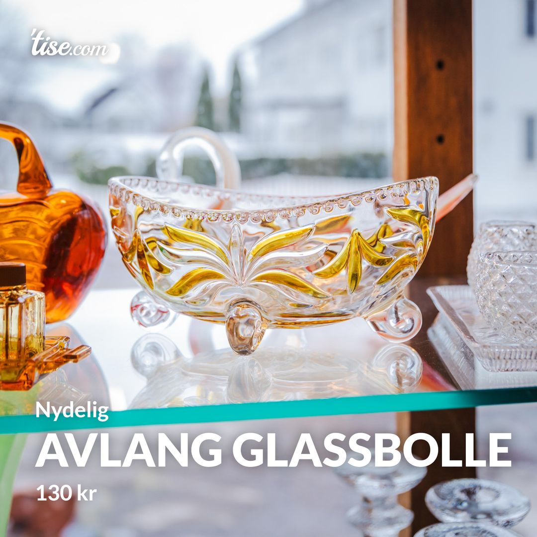 Avlang glassbolle