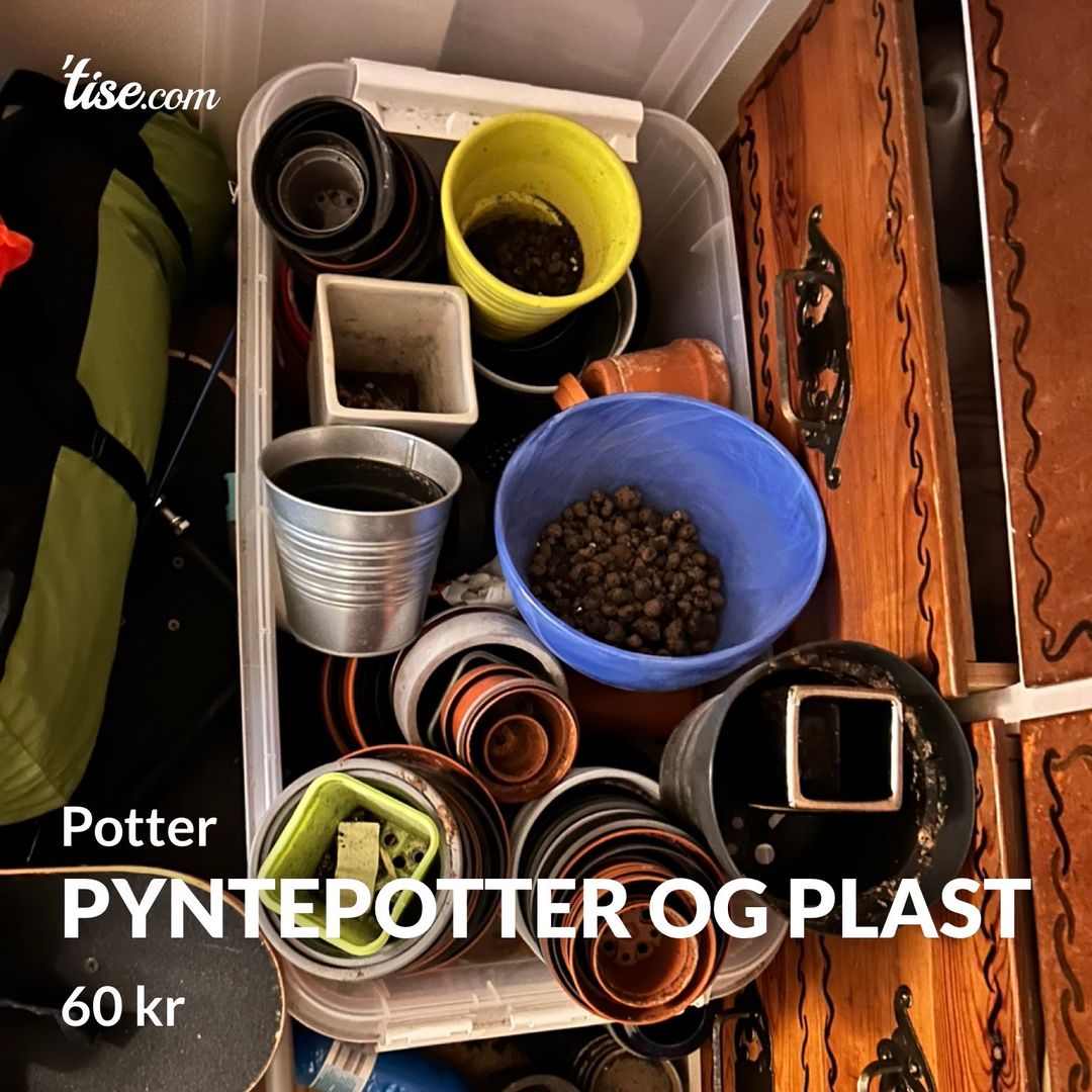 Pyntepotter og plast