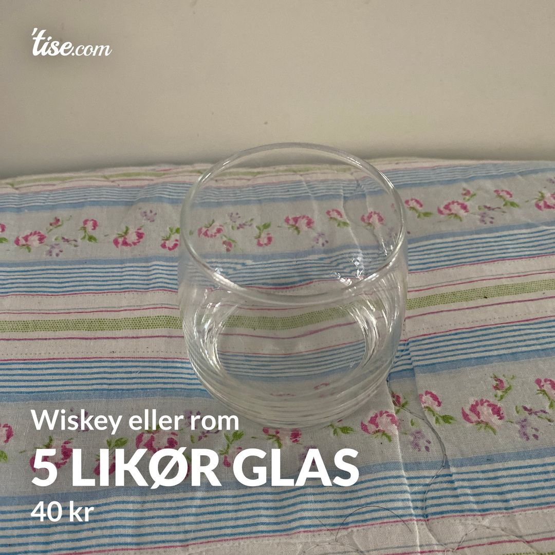 5 likør glas