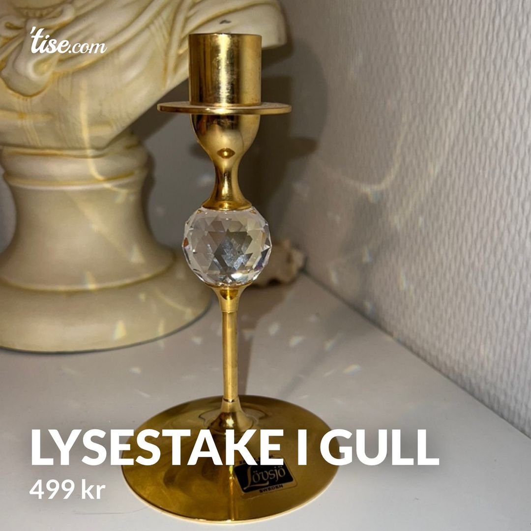 Lysestake i gull