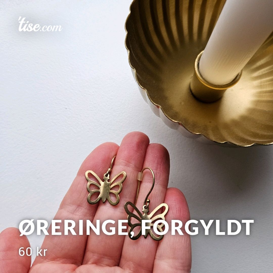 Øreringe, forgyldt