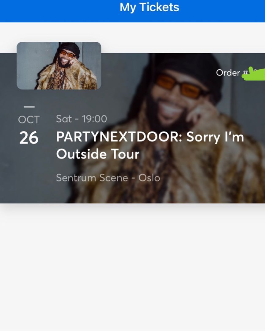 PARTYNEXTDOOR bilett