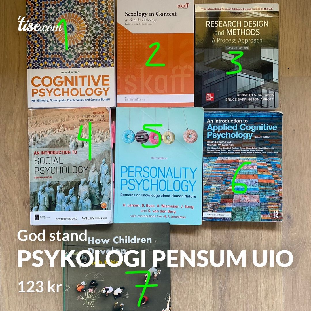 Psykologi pensum UiO