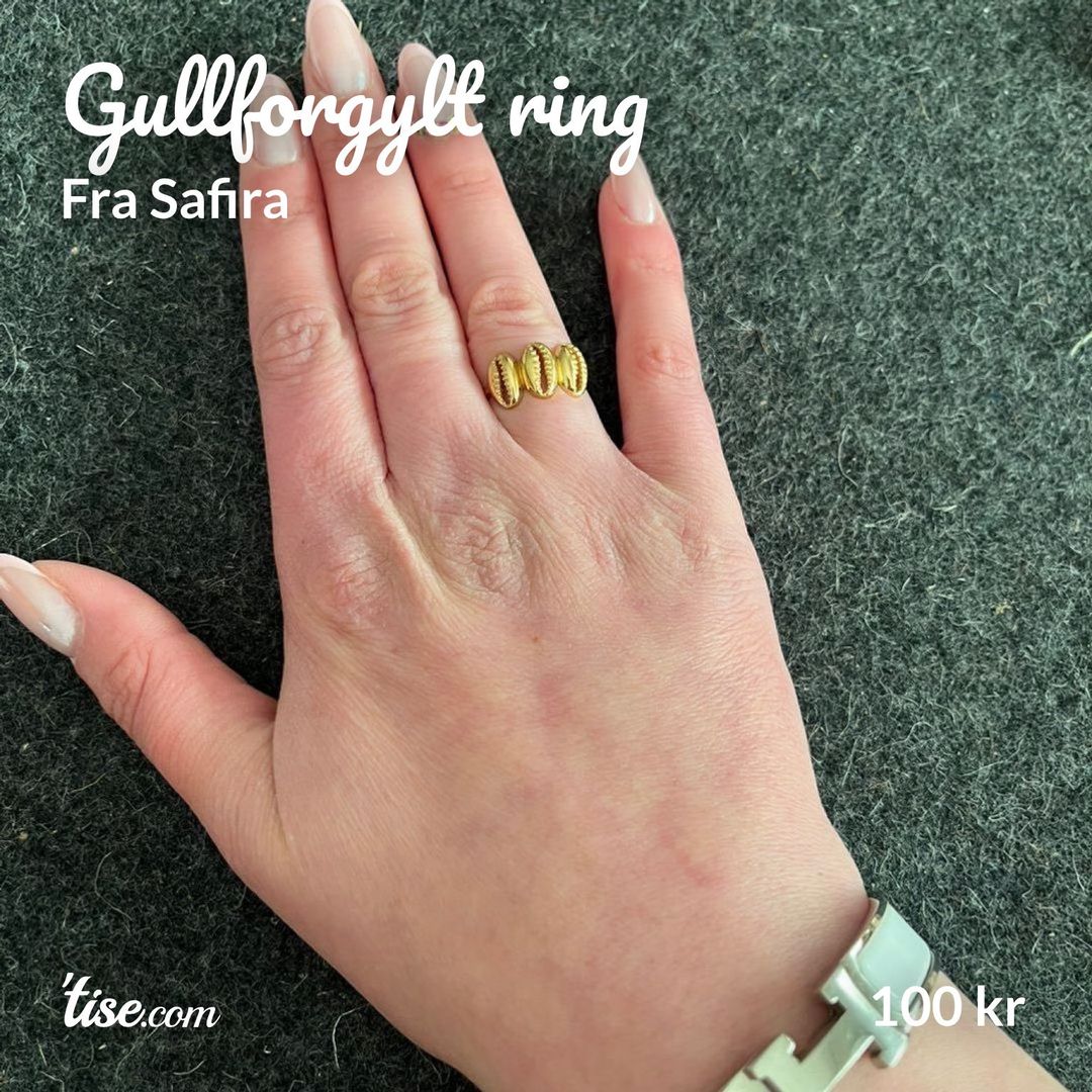 Gullforgylt ring