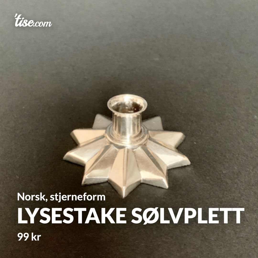 Lysestake sølvplett