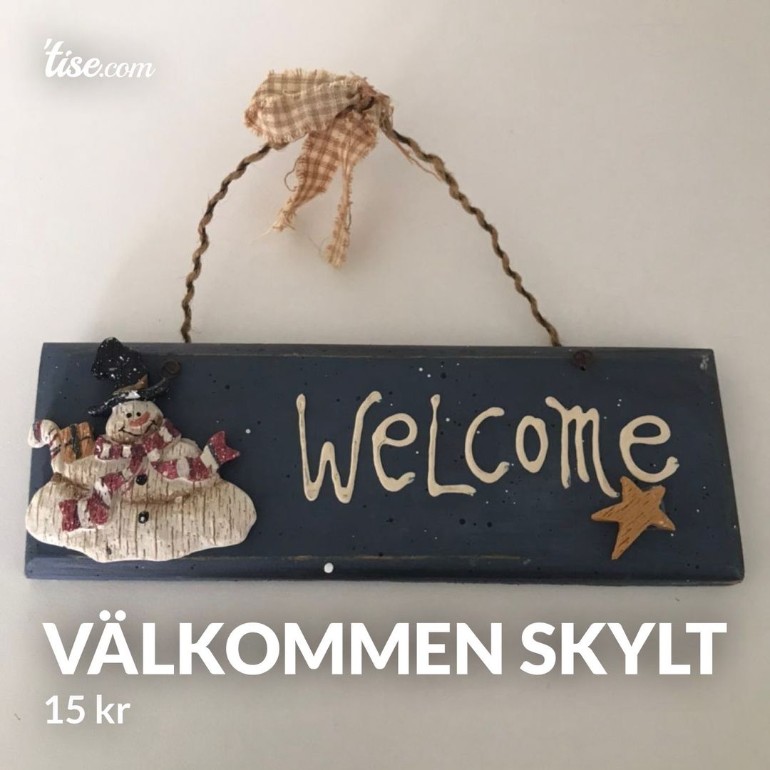 Välkommen skylt