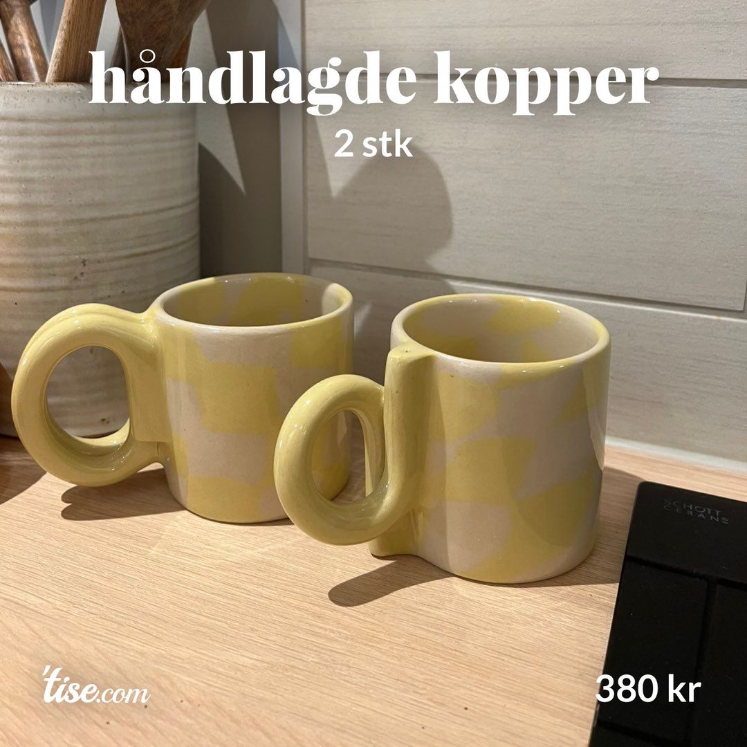 håndlagde kopper