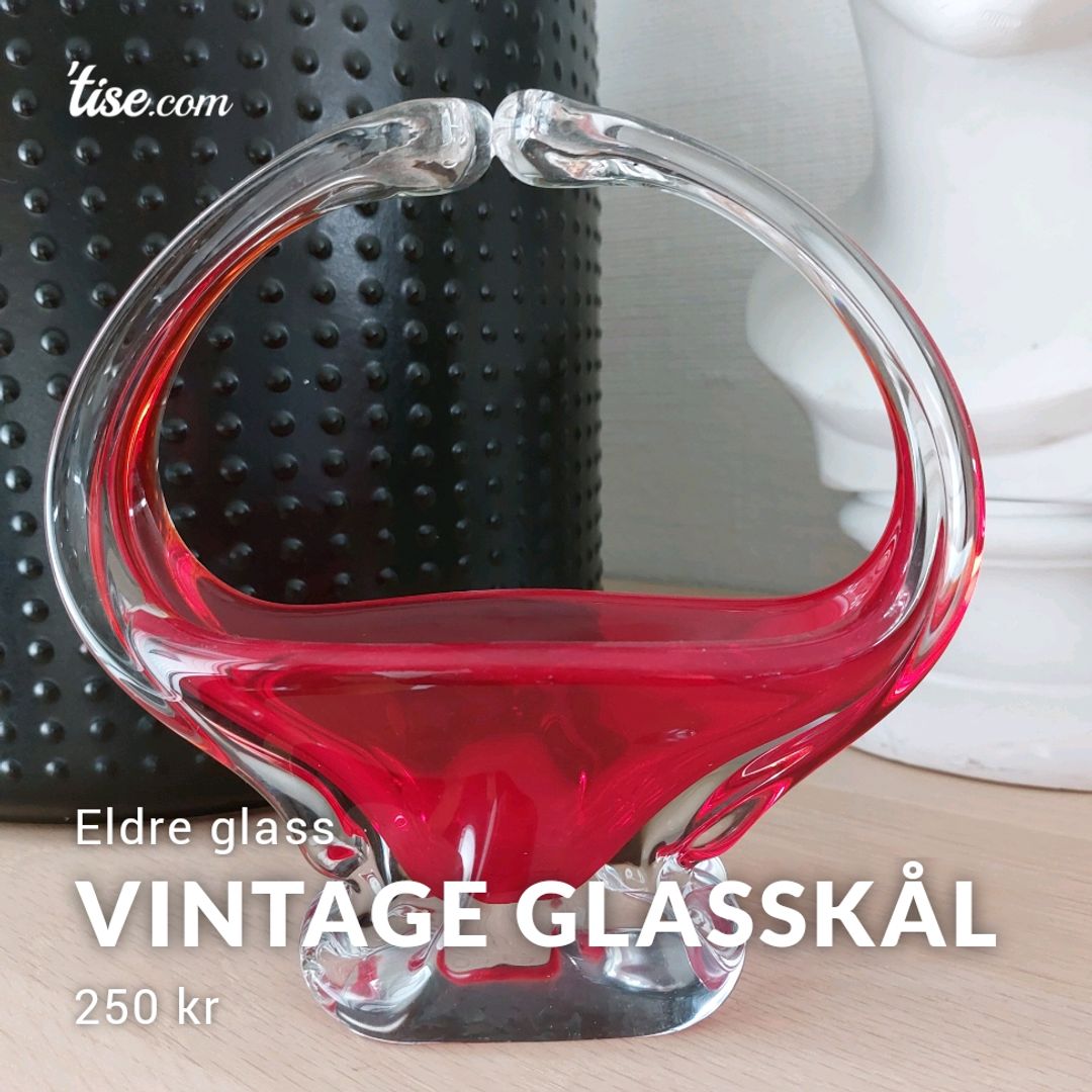 Vintage glasskål