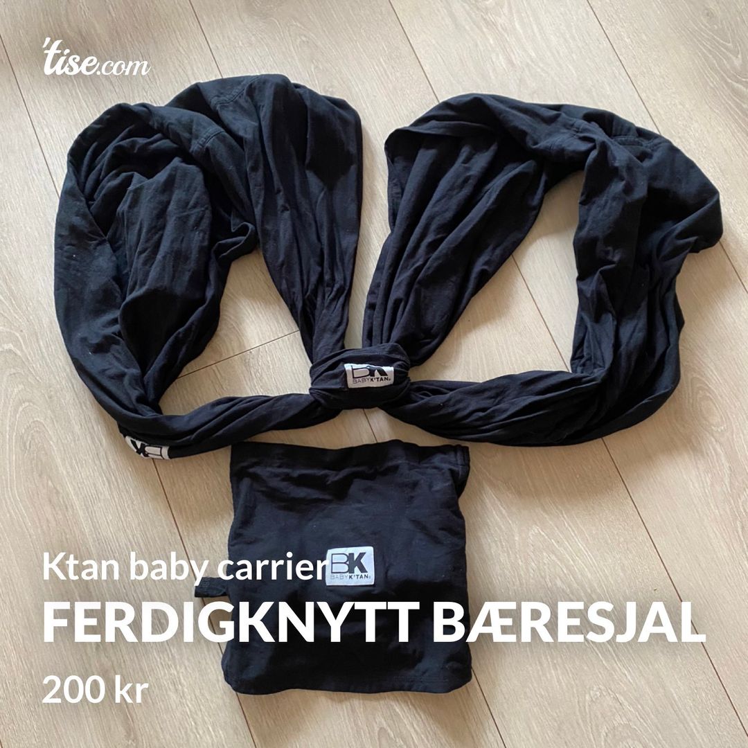 Ferdigknytt bæresjal