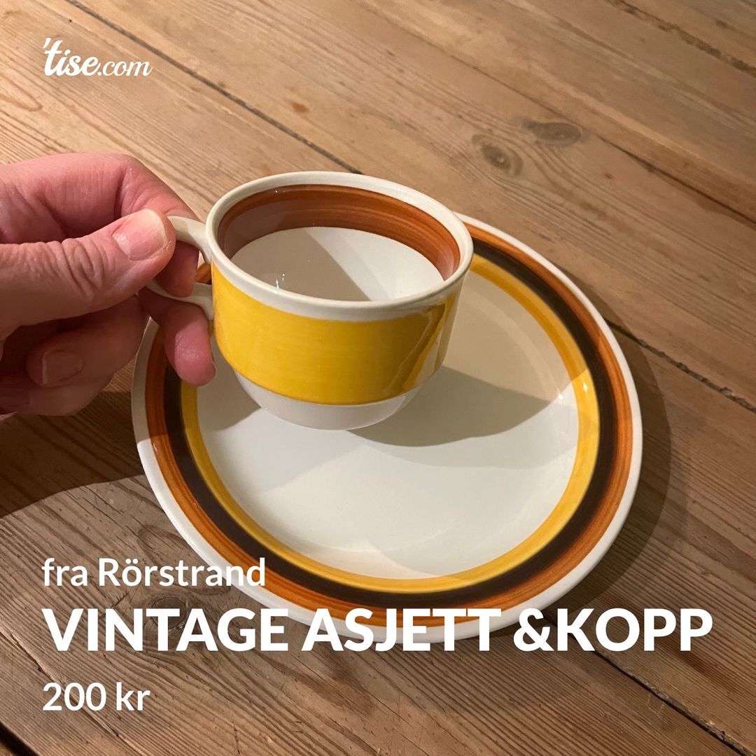 Vintage asjett &kopp