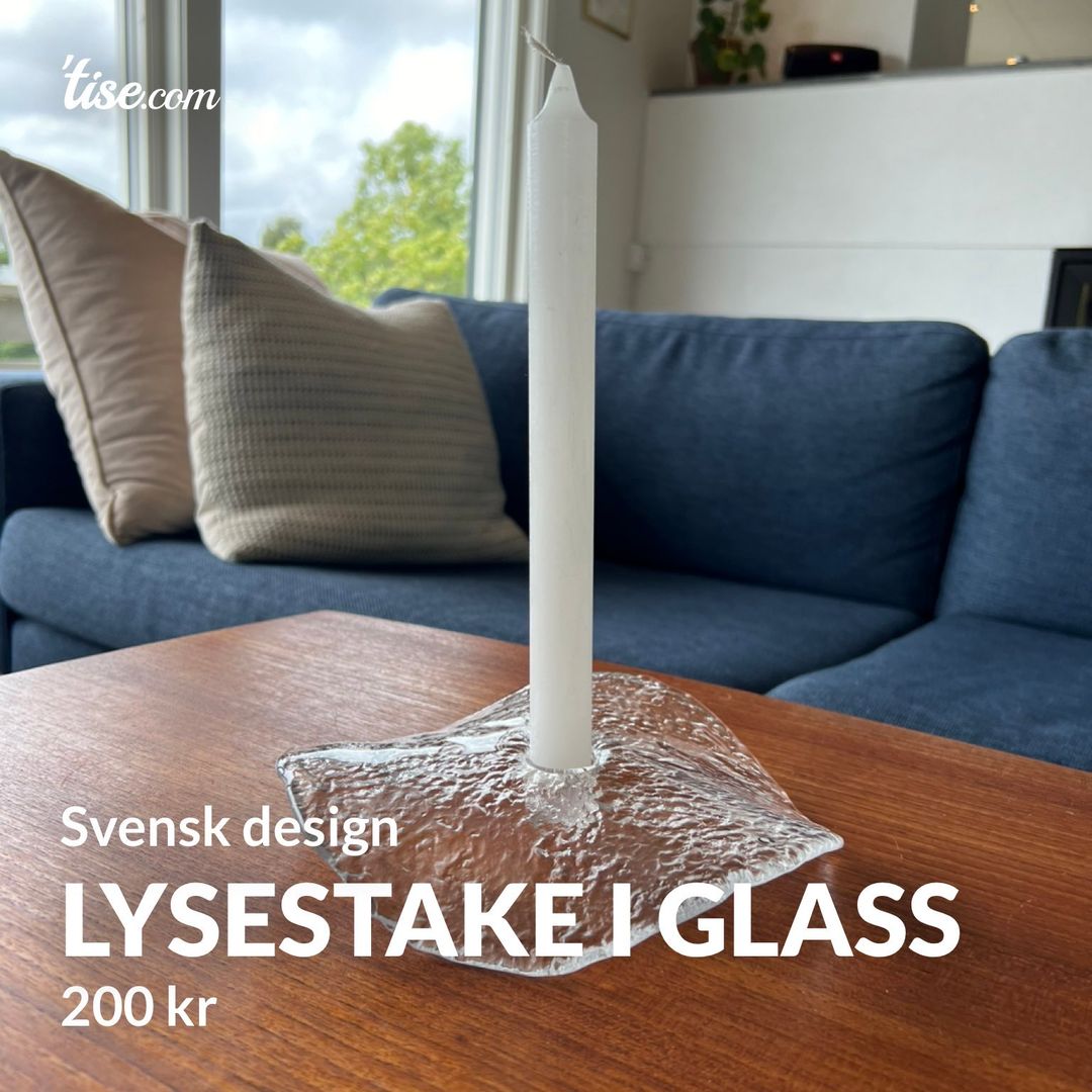 Lysestake i glass