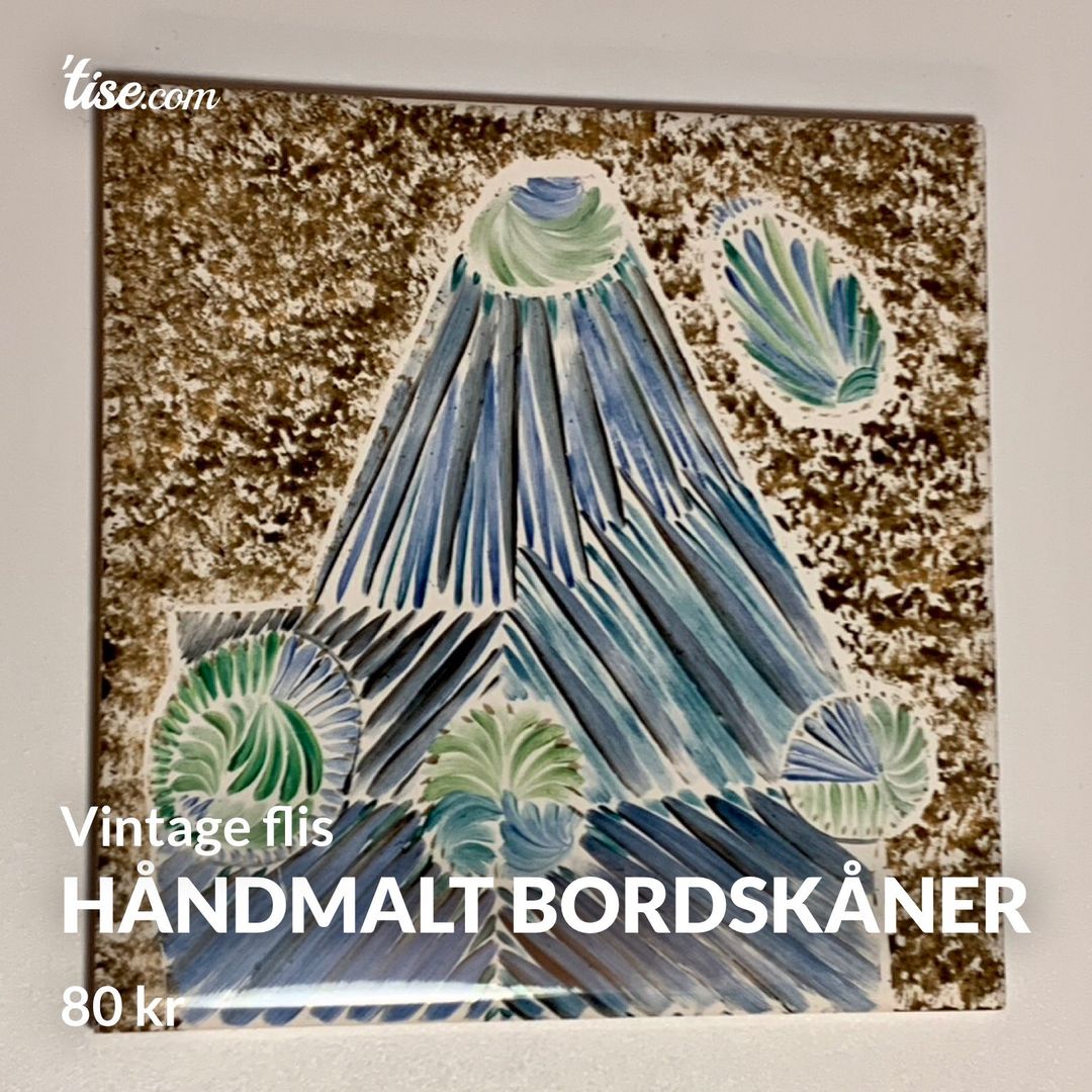 Håndmalt bordskåner