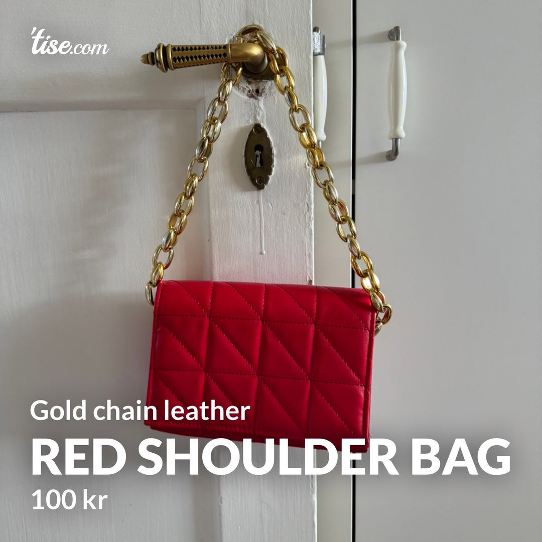 Red shoulder bag