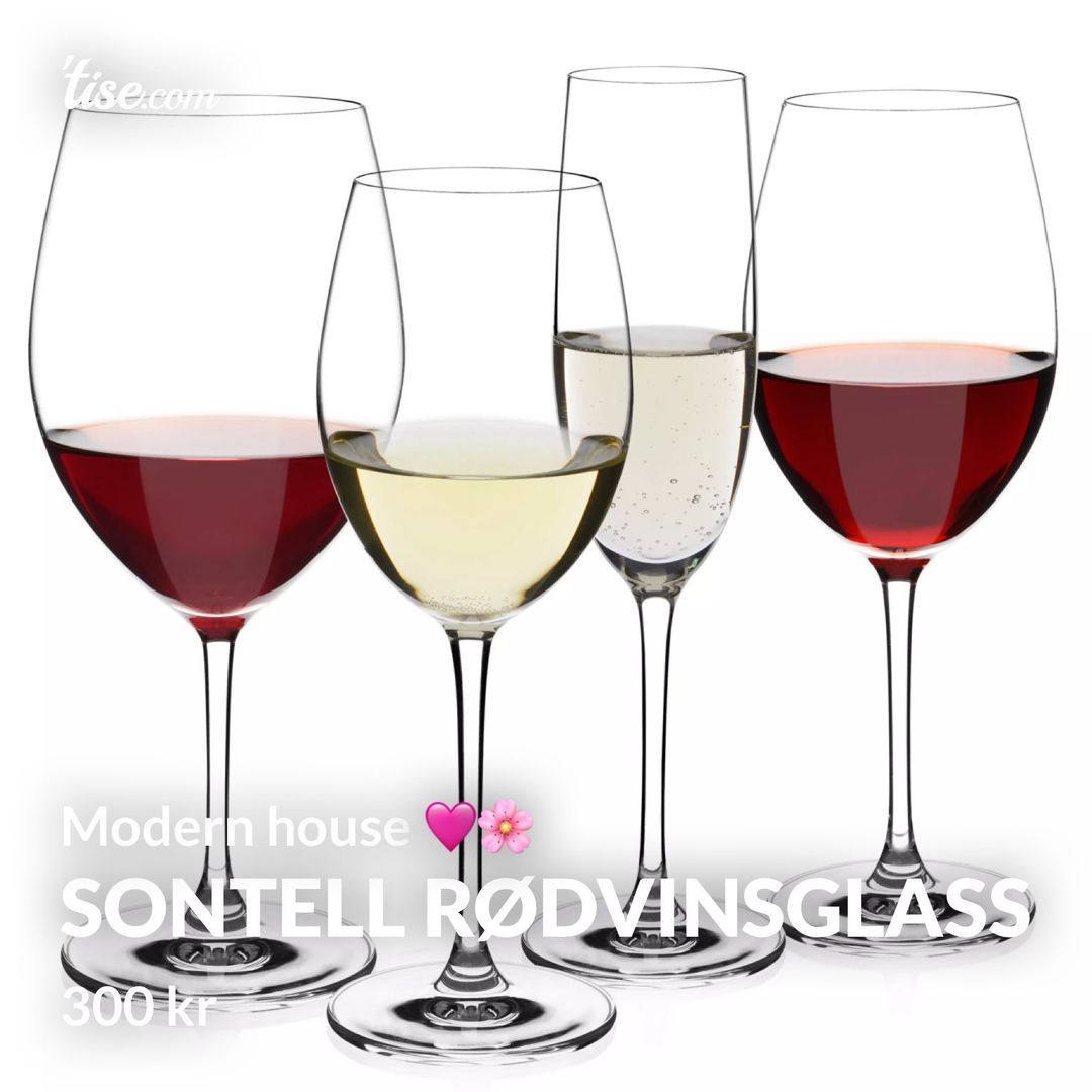 Sontell rødvinsglass