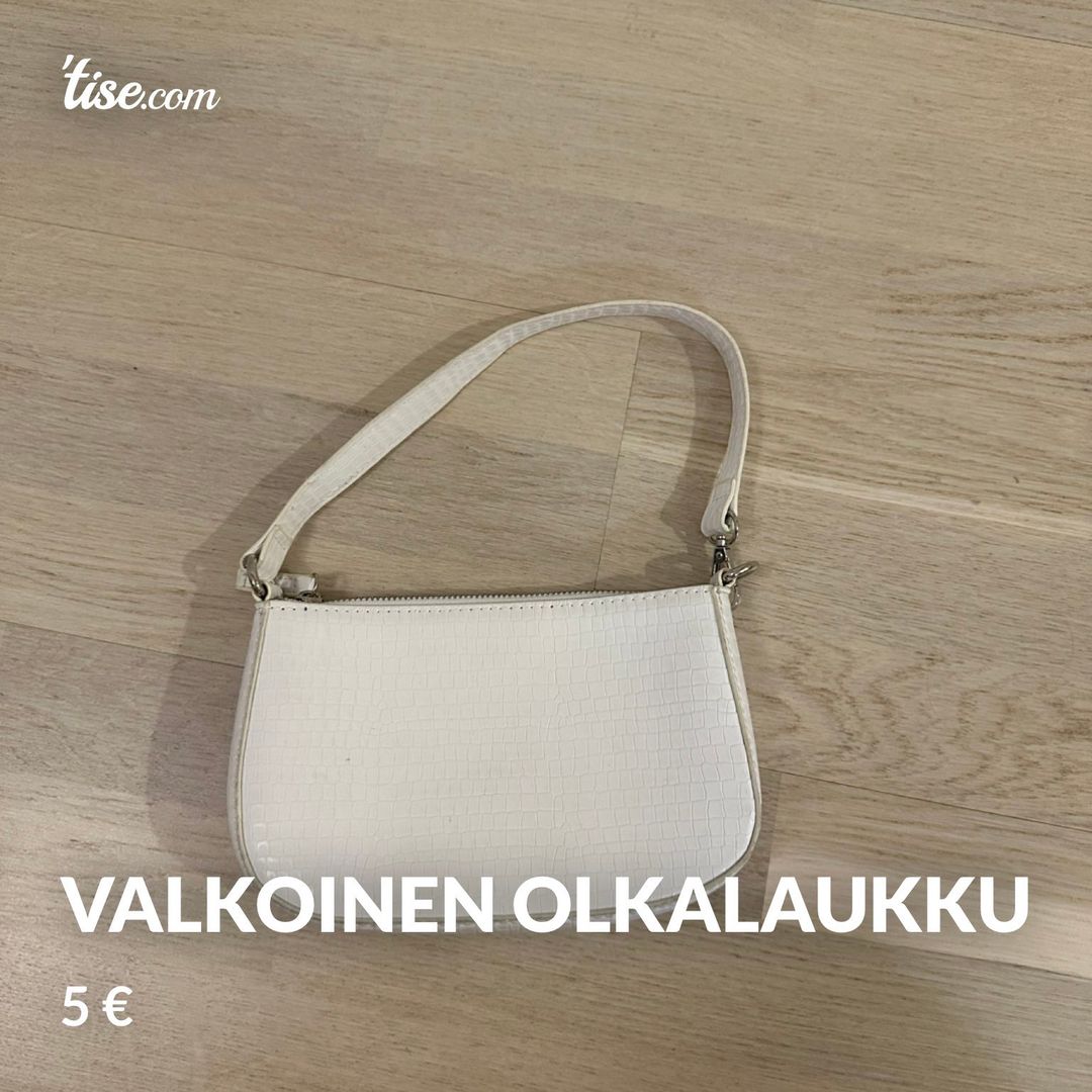 Valkoinen olkalaukku