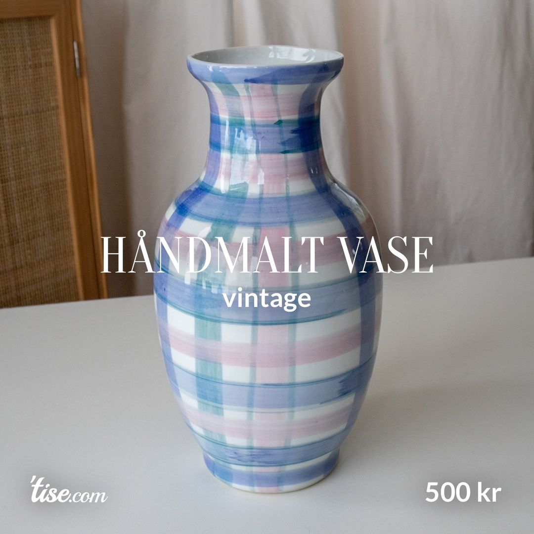 Håndmalt vase