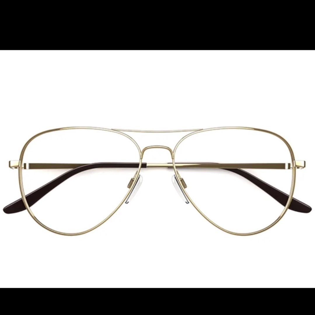 Gold frame glasses