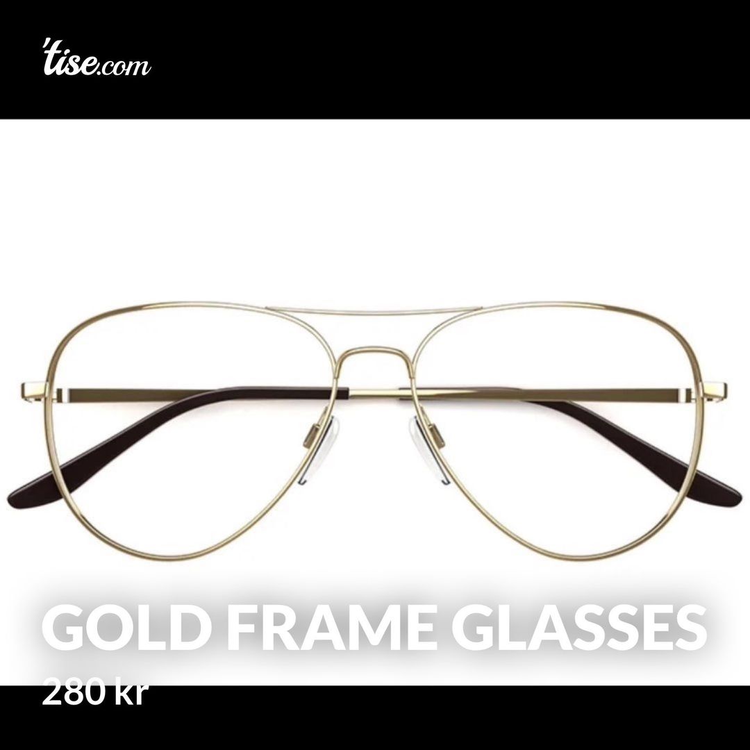 Gold frame glasses