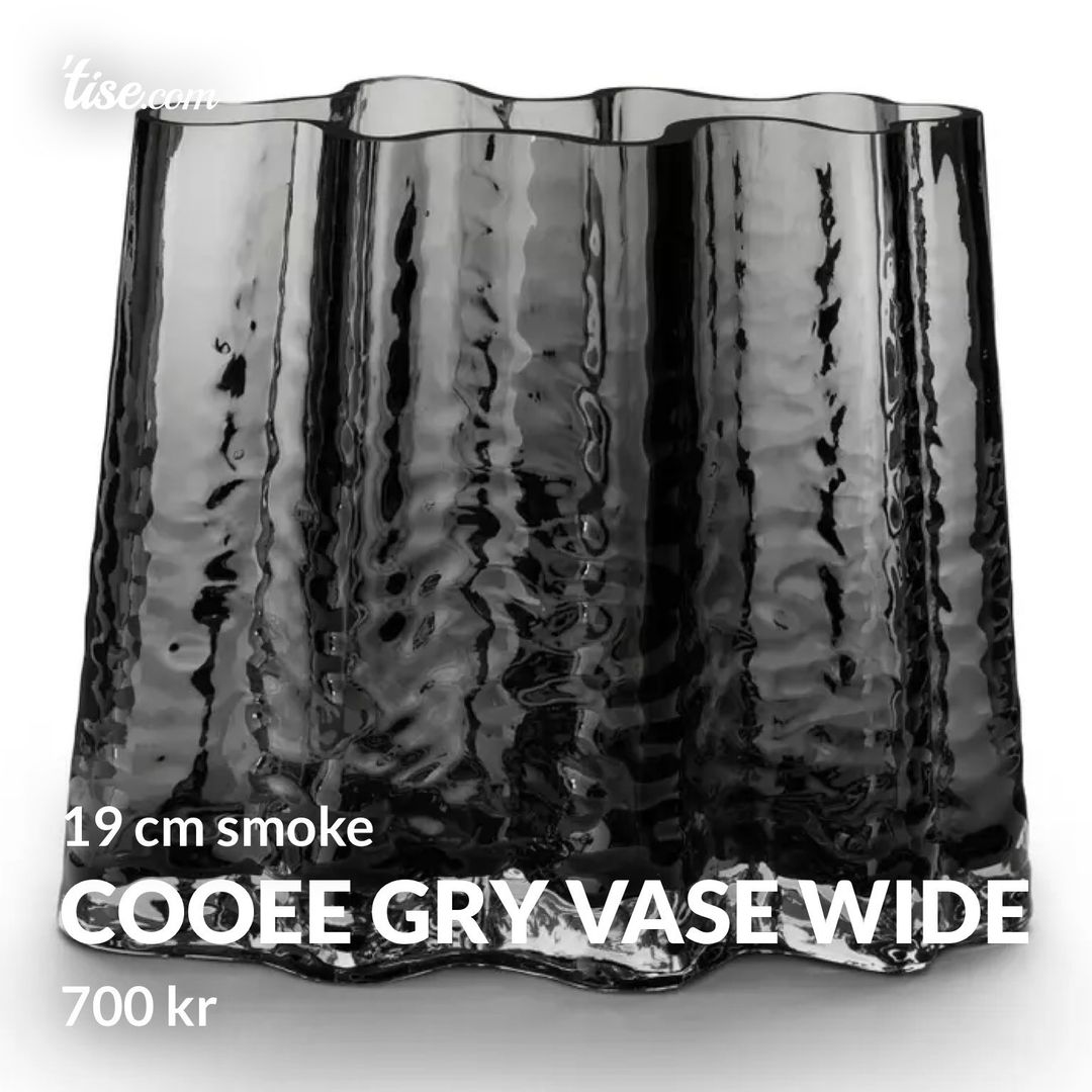 Cooee gry vase wide