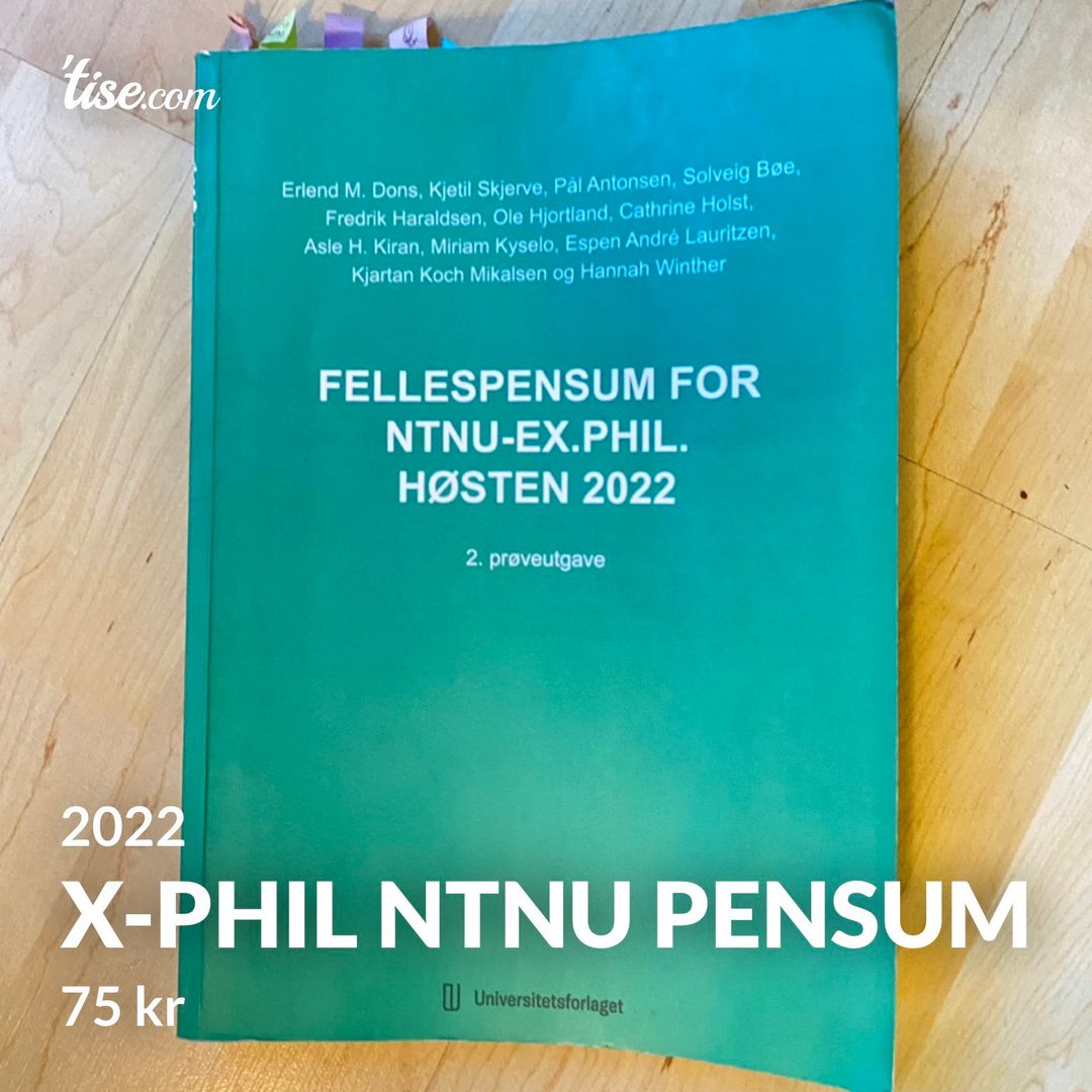 X-phil ntnu pensum