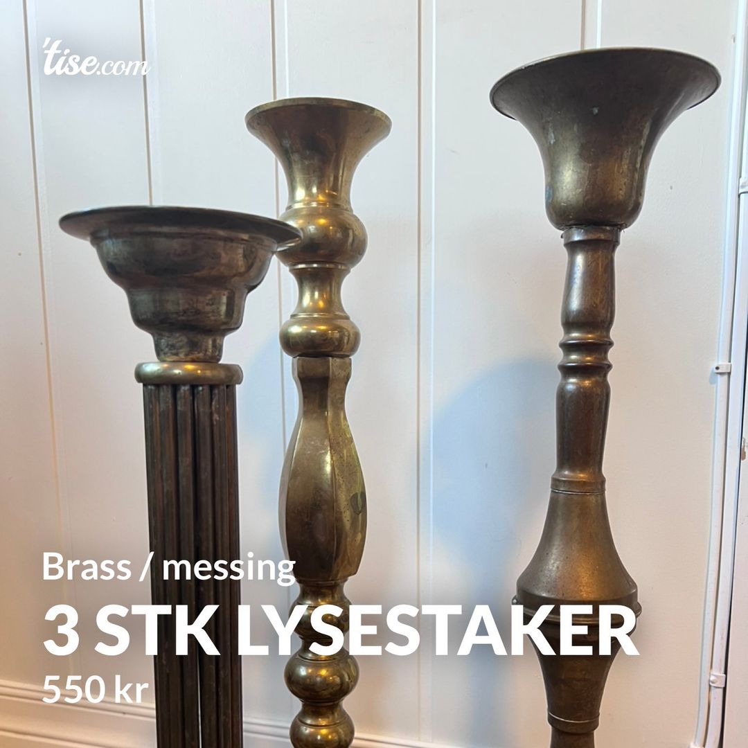 3 stk lysestaker