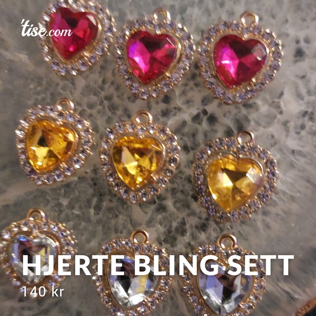 Hjerte bling sett