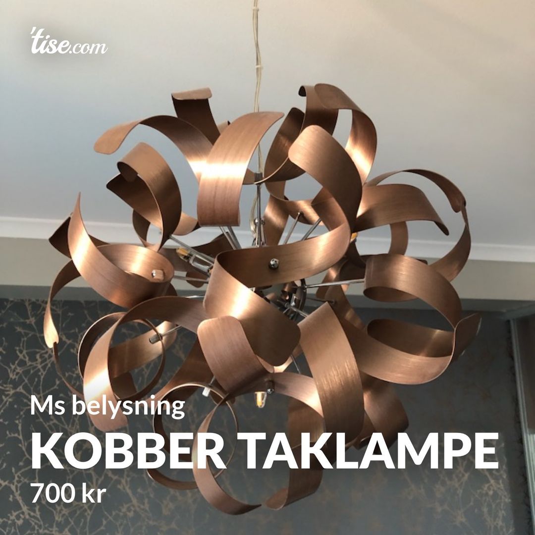 Kobber taklampe