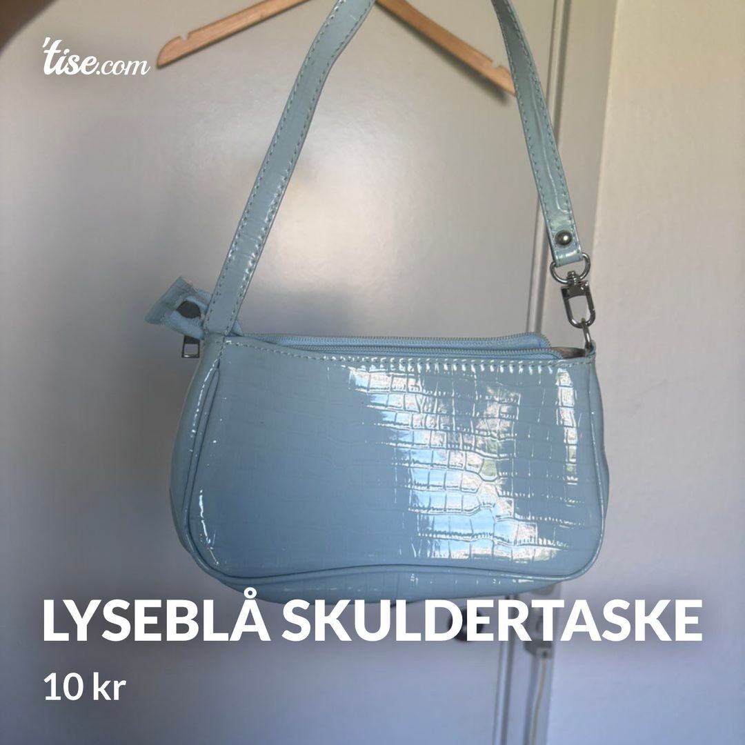 Lyseblå skuldertaske