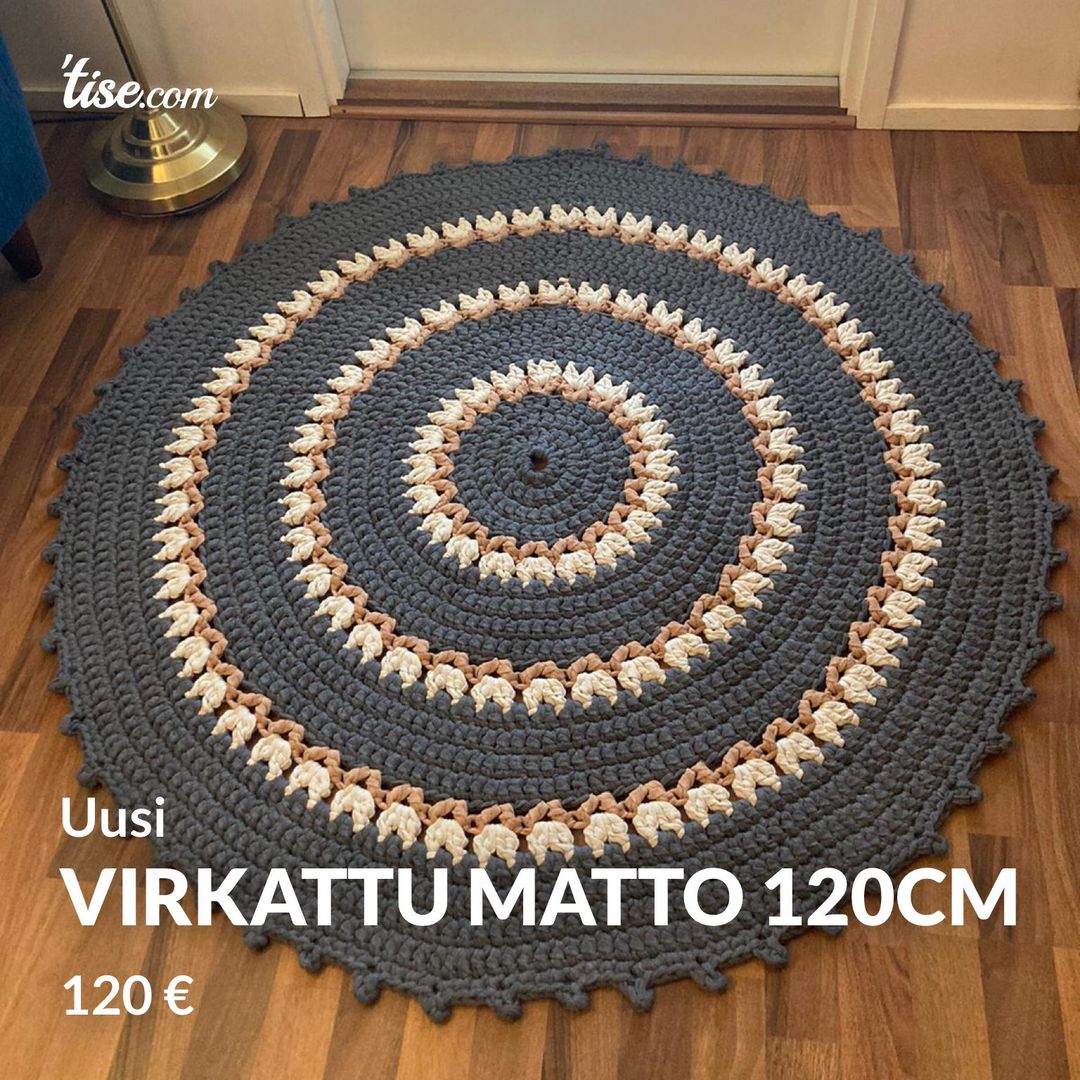 Virkattu matto 120cm