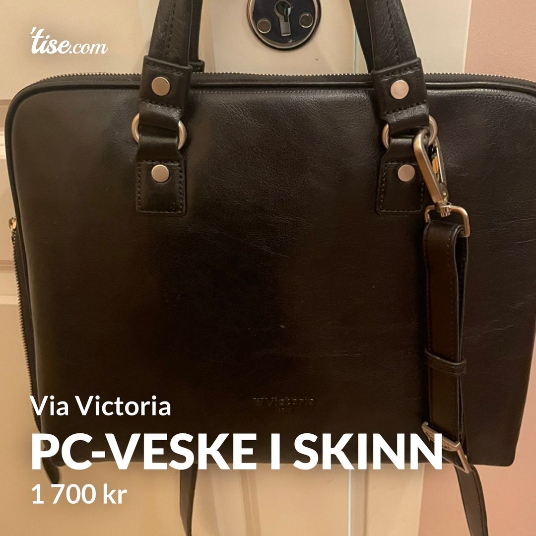 PC-veske i skinn