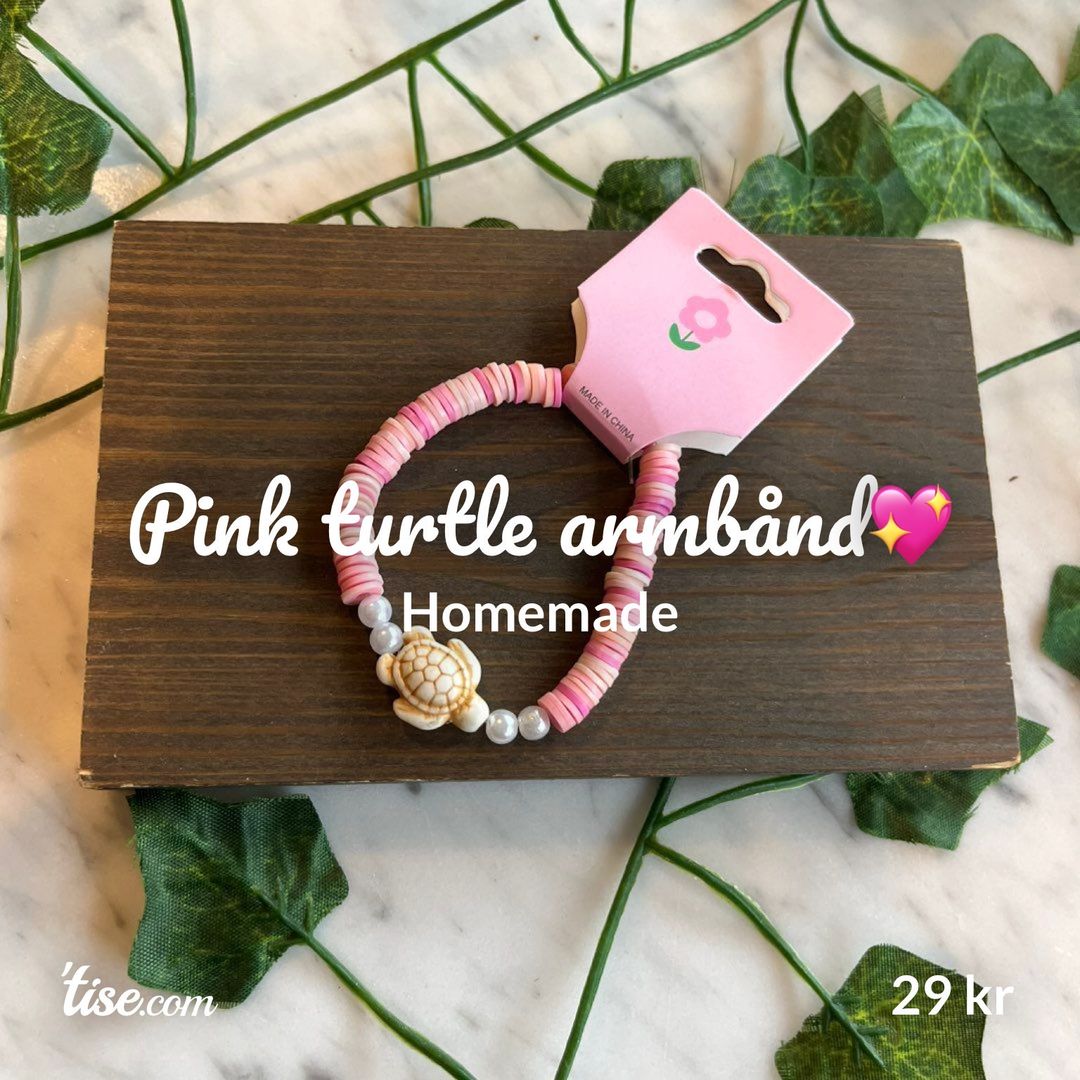 Pink turtle armbånd💖