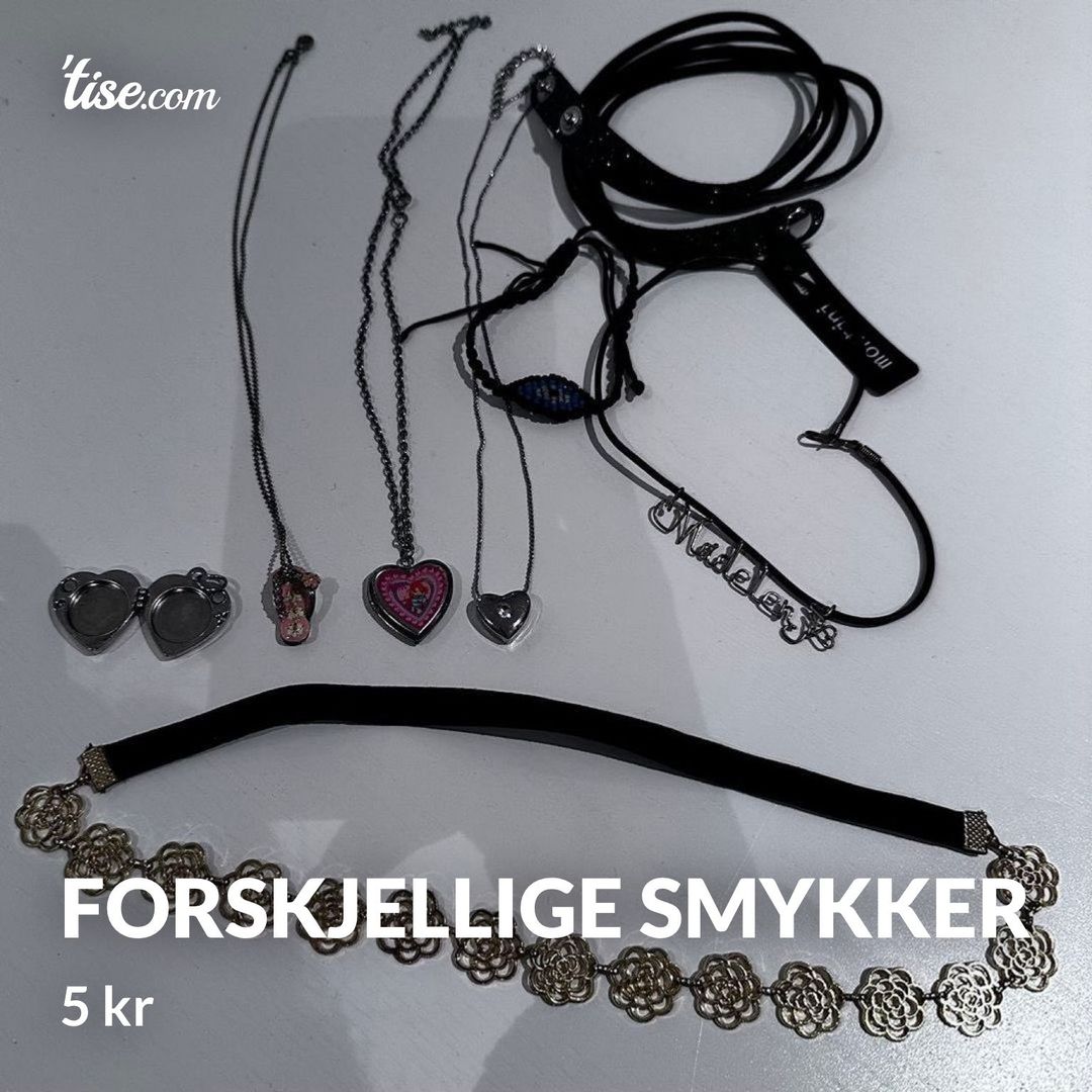 Forskjellige smykker