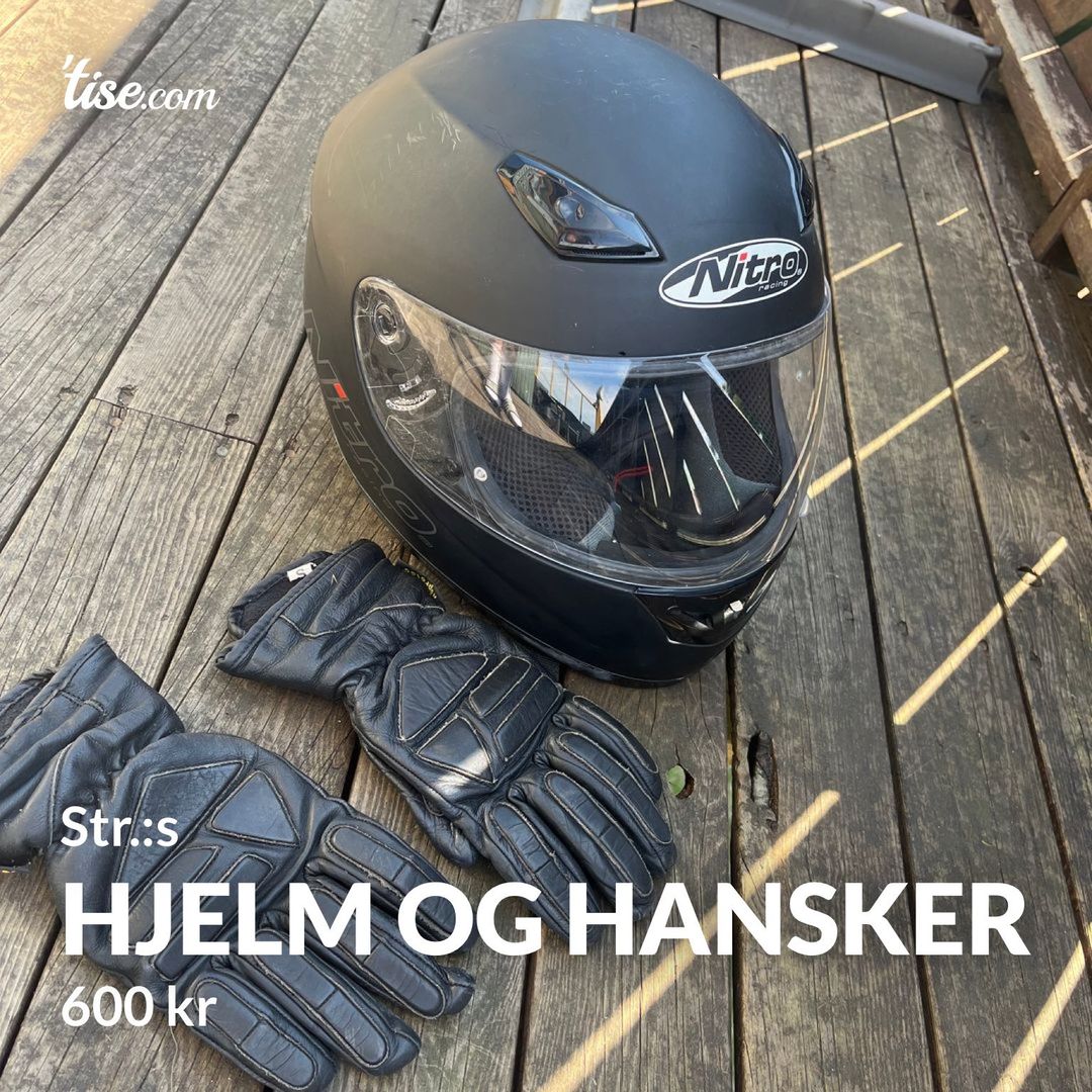 hjelm og hansker