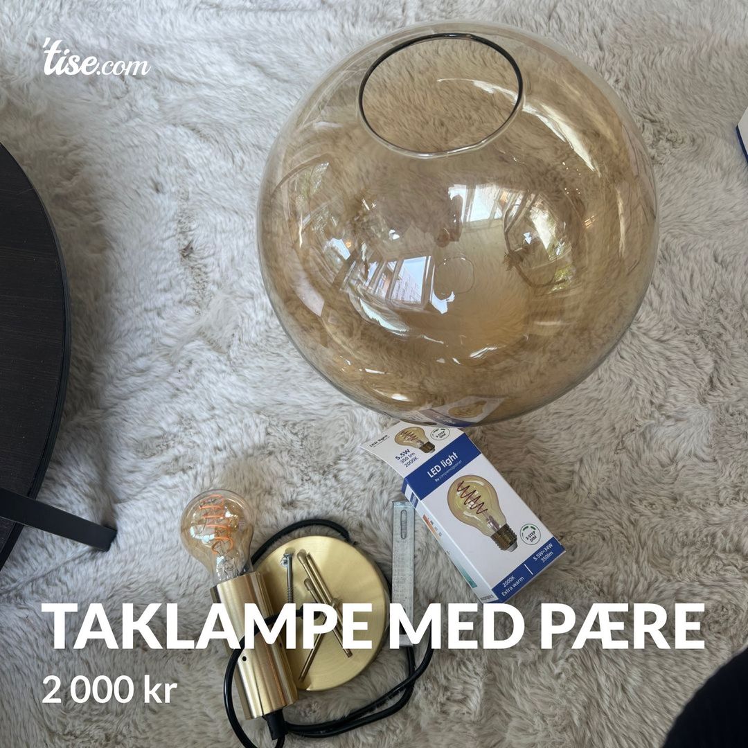 Taklampe med pære