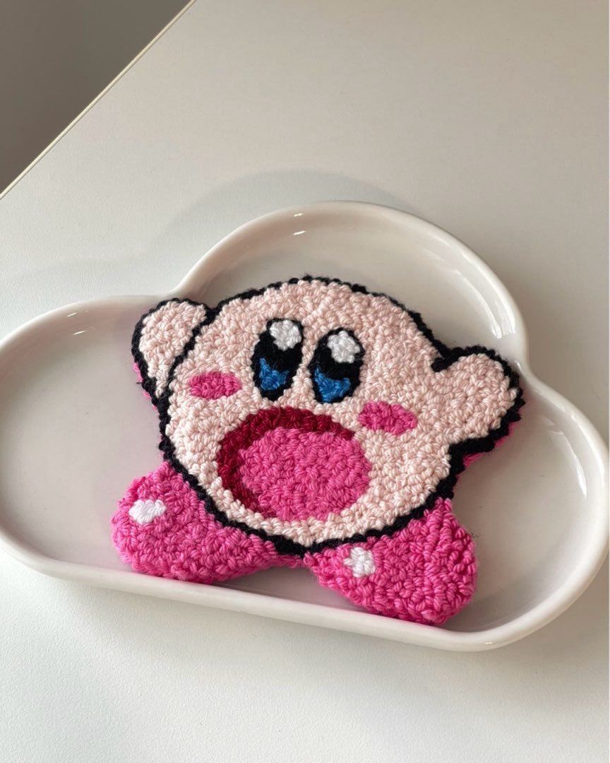 Kirby mug rug