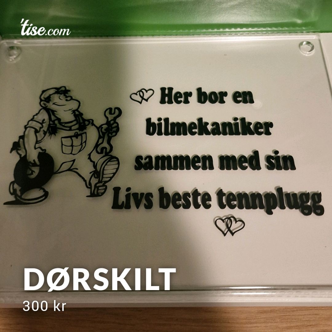 Dørskilt