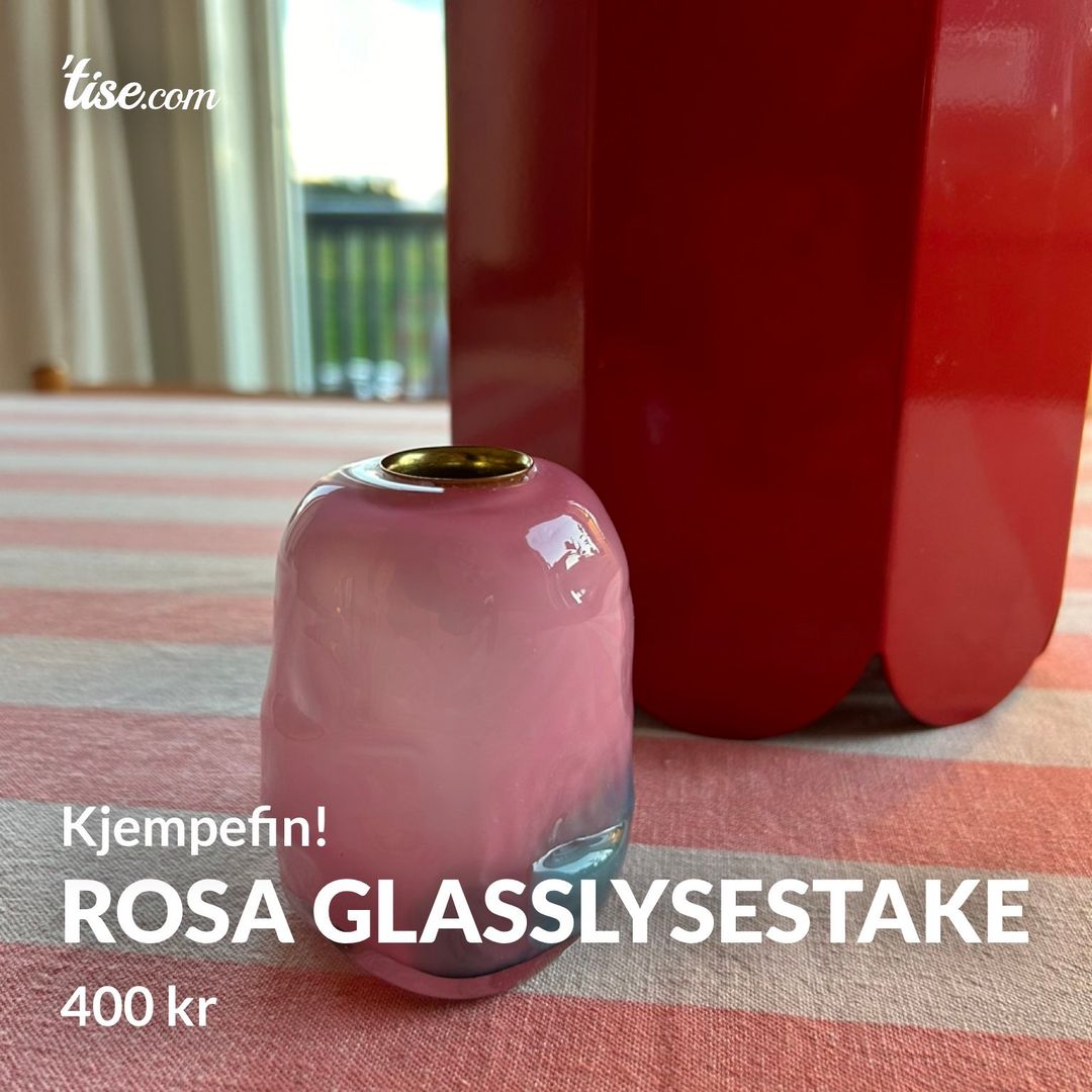 Rosa glasslysestake