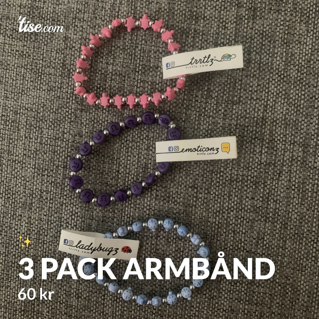 3 Pack armbånd